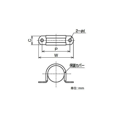 被覆SUSパイプ用万能サドル 1箱(25