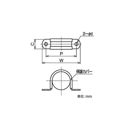 被覆SUSパイプ用万能サドル 1箱(25
