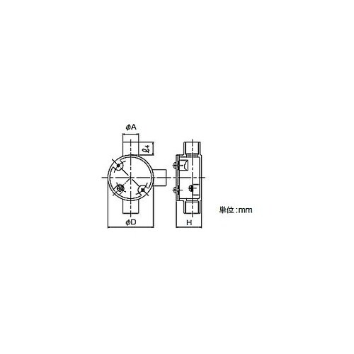 露出丸ボックス 3方出 LT3BR32