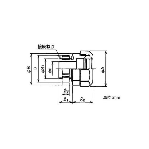 サンフレキ用おねじ付コネクタ NBG 2