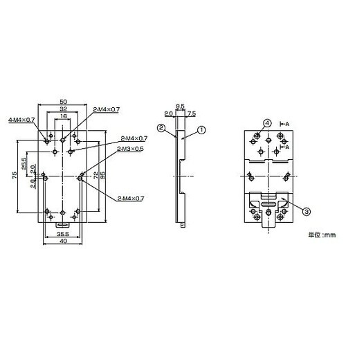 DINレール取付け用ベース QBS