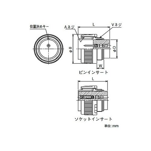 丸形コネクタストレートプラグ YMM6A