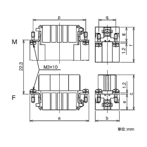 角型コネクタ A形インサート YSIM2