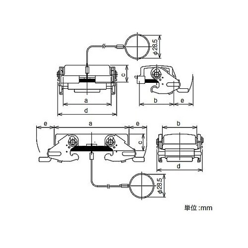 B形中継フード2レバー用 YSV3T10