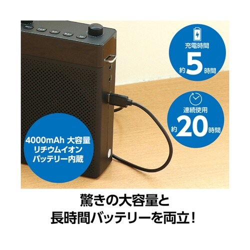 大音量ポータブル拡声器25W 92219