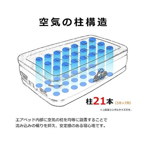 極厚電動エアーベッド シングル ネイビー