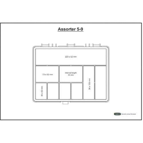 パーツケース アソーター 9区画 耐荷重
