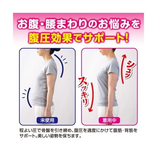 お腹と腰のすっきり薄型サポーター MーL