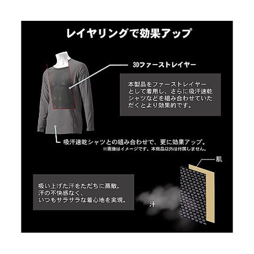 ドライメッシュインナー(長袖)レディース