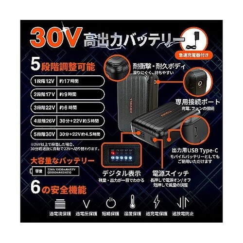 COVELL 30Vバッテリー UN26