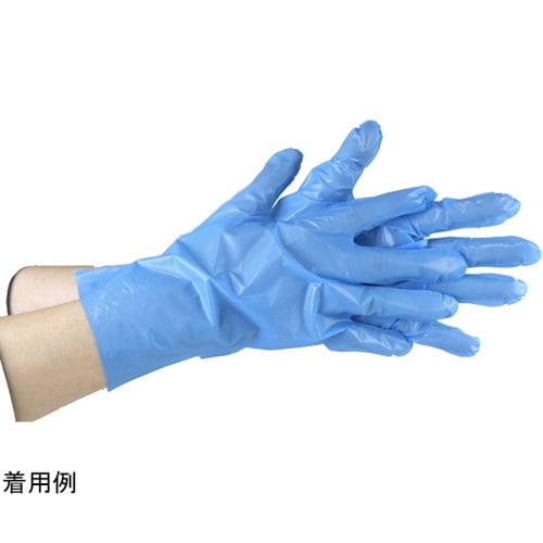 クリーンポリエチレン手袋(粉なし)M ブ