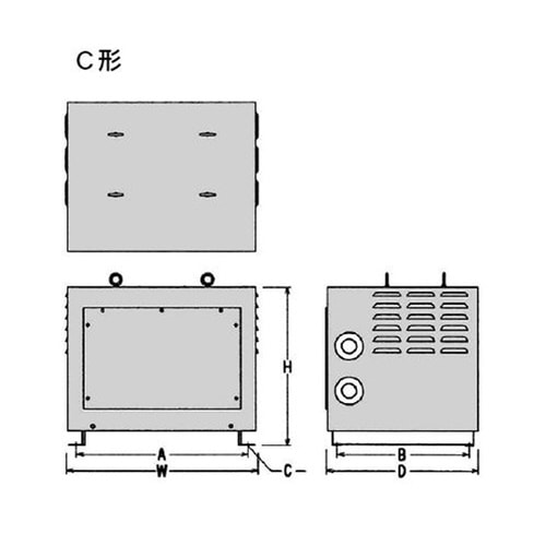 単相・三相トランス用ケース BK−7