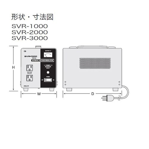 交流定電圧電源装置 SVR−3000