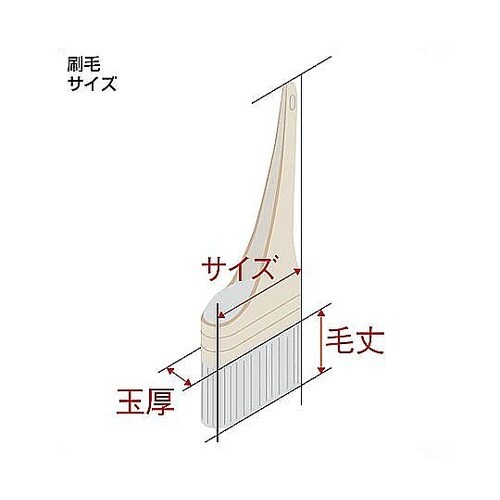 84mm 合成樹脂塗料用薄口刷毛(山羊毛