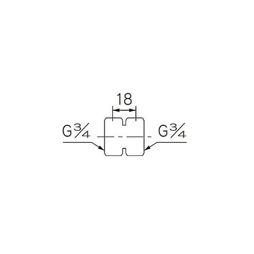 G3/4” クランク用両ナットアダプター