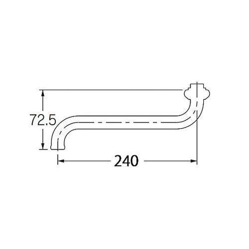 W26x20T/240mm 水栓ノズル