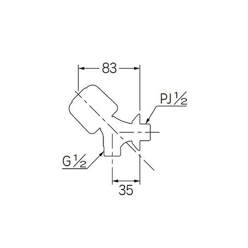 PJ1/2” 1ハンドルシャワー水栓 E