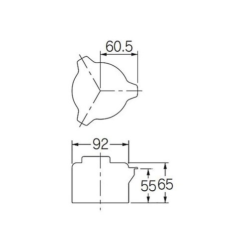 φ92x65mm 流し台トラップ用防臭ワ