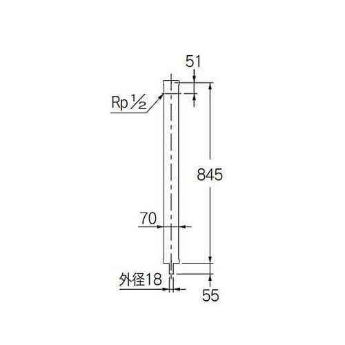 Rp1/2” 水栓柱(70角/下給水)