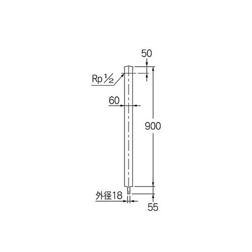 Rp1/2” 水栓柱(ステンレス製/60