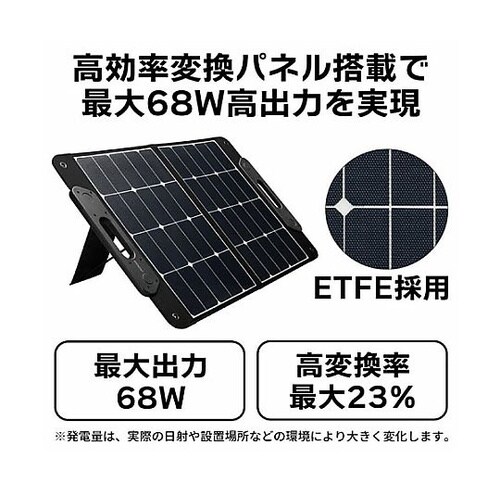 68W ポータブルソーラーパネル(EA8