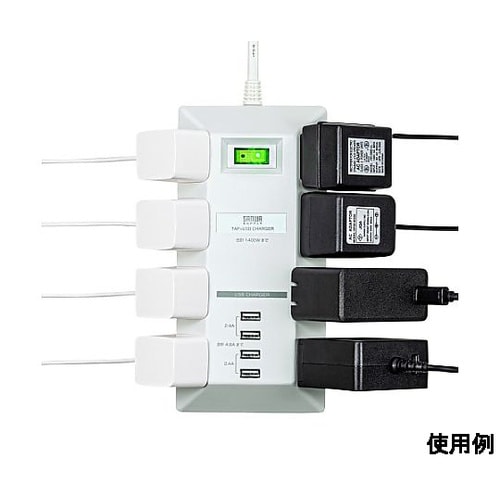 AC125V/4V タップ(USB充電ポ