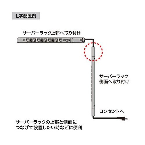 コンセントバー用延長用アダプタ(ケーブル