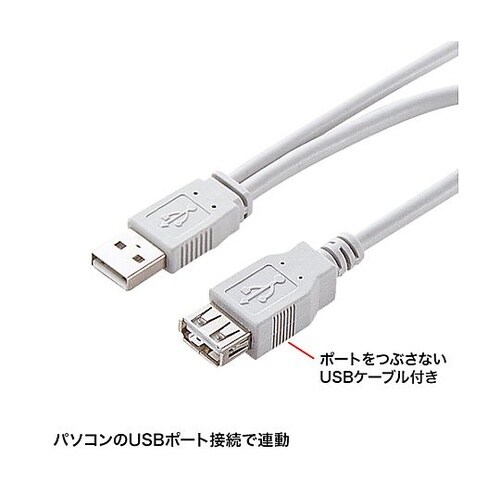 125V/15Ax2m USB連動タップ