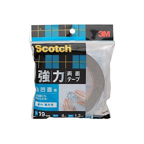 19mmx4m 両面テープ(強力/凹凸面