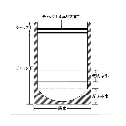 180x120mm チャック付紙袋(窓付