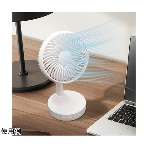 USB充電式首振りデスクファンニューブリ
