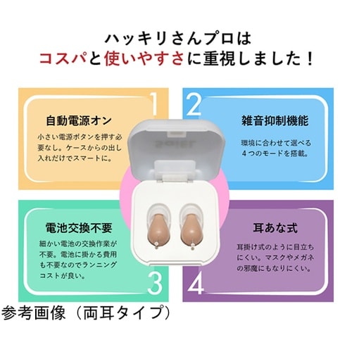 医≫充電式デジタル補聴器 ハッキリさんプロ