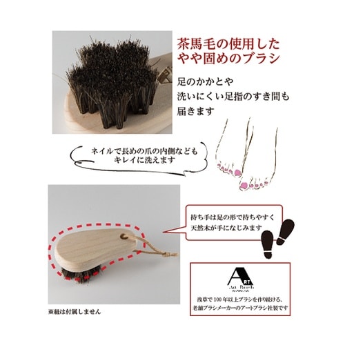 馬毛のフットブラシ「さくら」