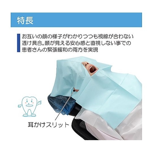 三角穴フェイスガード2 ブルー 1箱(2