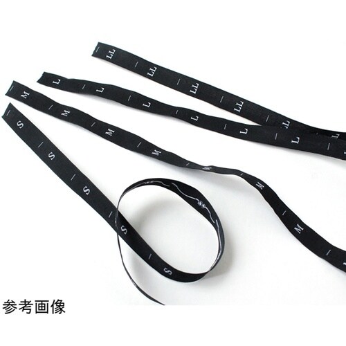 サイズタグ L 9mm巾 黒 徳用100