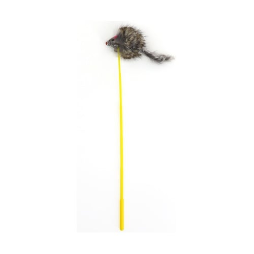ねこがくれ スティック猫じゃらし グレー