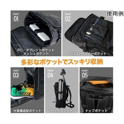 ネスタスクエアリュック ブラック NEB