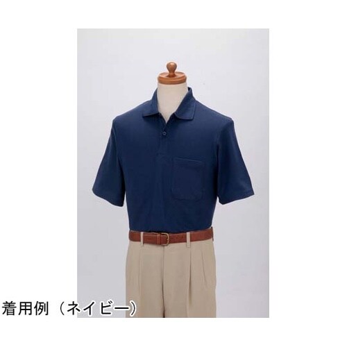メンズT/C半袖ポロシャツ ネイビー L