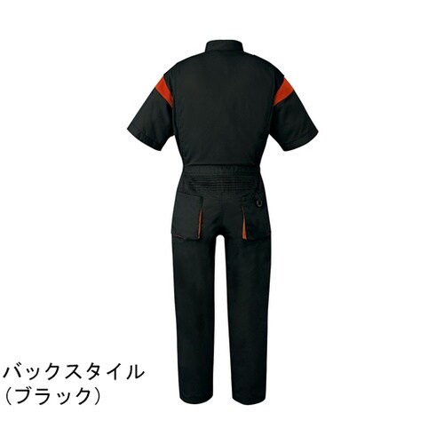 半袖ツナギ服 L レッド 180g/m2
