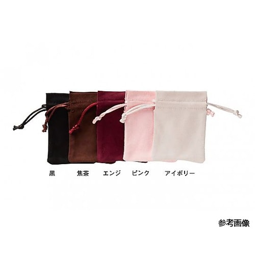 スエードポーチ角型(中仕切付)焦茶 1セ