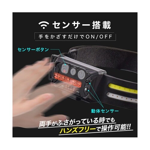 軽量充電式マルチヘッドライト mono0