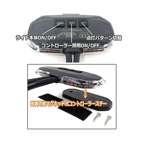 COB LED搭載車載用パトランプ 回転