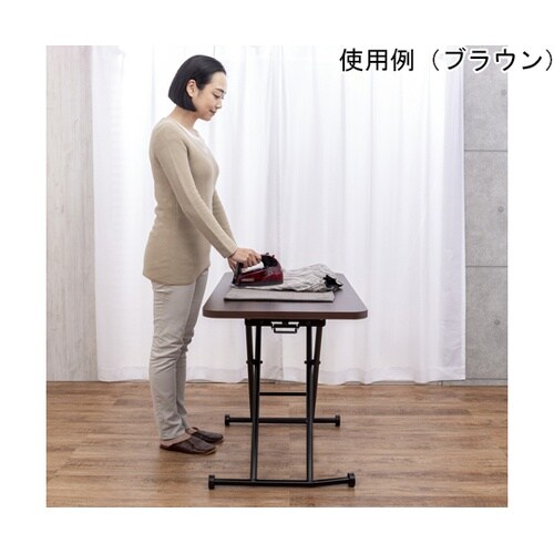 らくらく昇降式フリーテーブル 大理石調