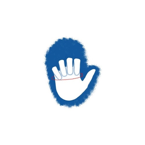 クライオグローブグリップ完全防水ブルーエ
