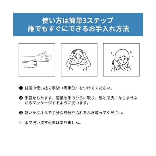 水のいらないシャンプー KO77