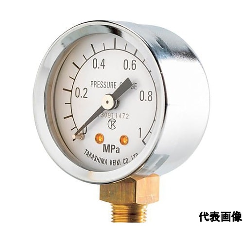 小型圧力計(A枠立型・φ40)圧力レンジ