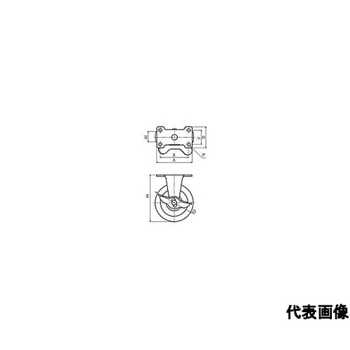 プレート式 固定 キャスター ウレタン
