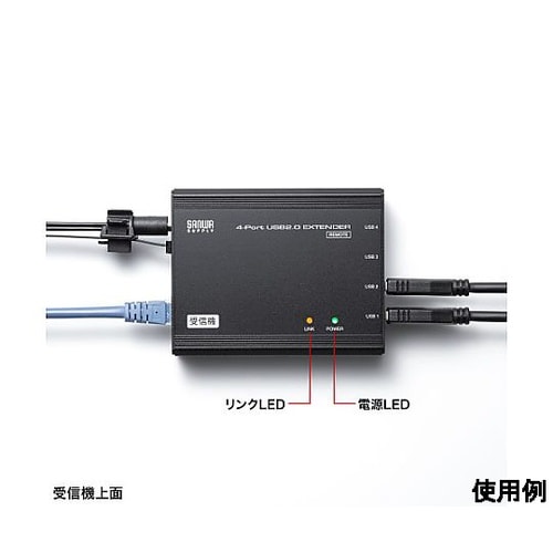 USB2.0エクステンダーセット(4ポー