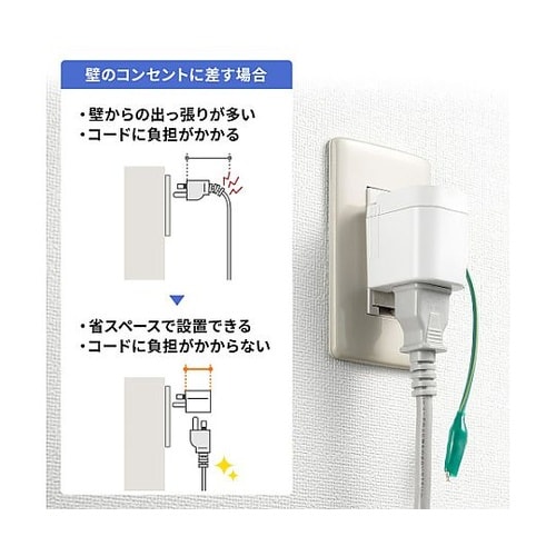 AC125V/15A プラグ変換アダプタ
