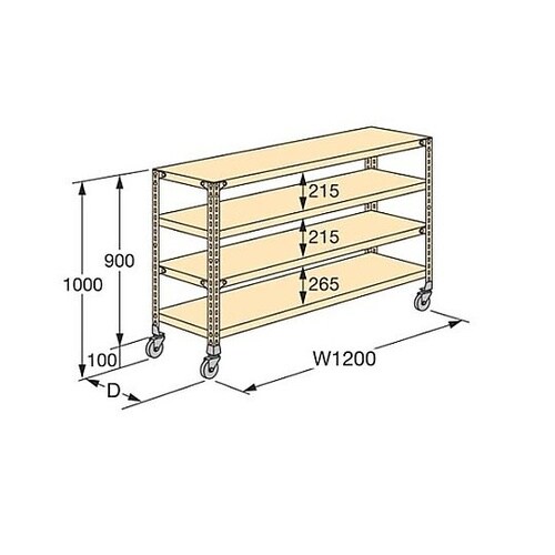 1200x450x1000mm/4段 軽
